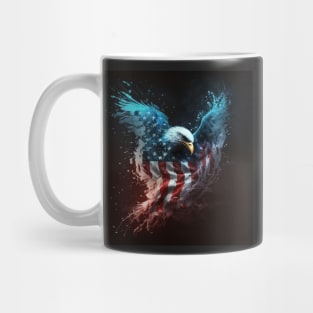 American Eagle and Flag Abstract Art Mug